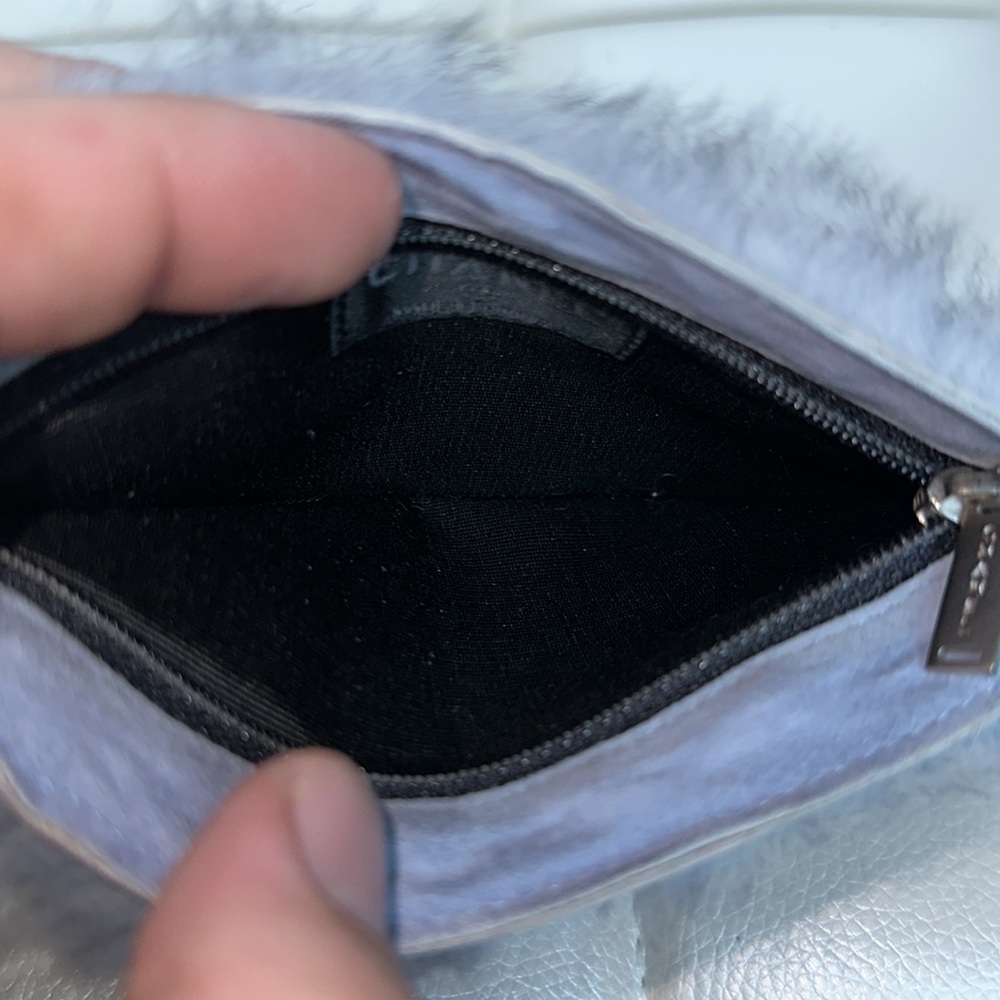 Chanel rabbit fur & suede key chain  pouch clutch bag - Picture 7 of 9